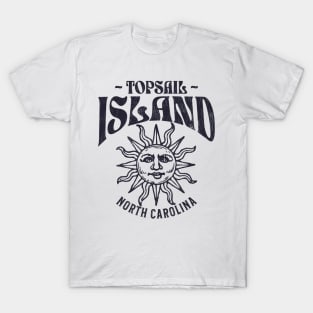 Topsail Island, NC Summertime Vacationing Watchful Sun T-Shirt